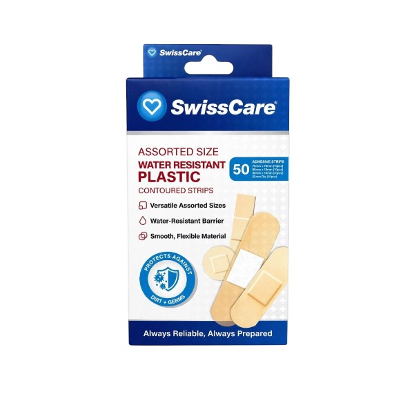4 Swisscare Water Resistant Plastic Contoured Strips - Image 1